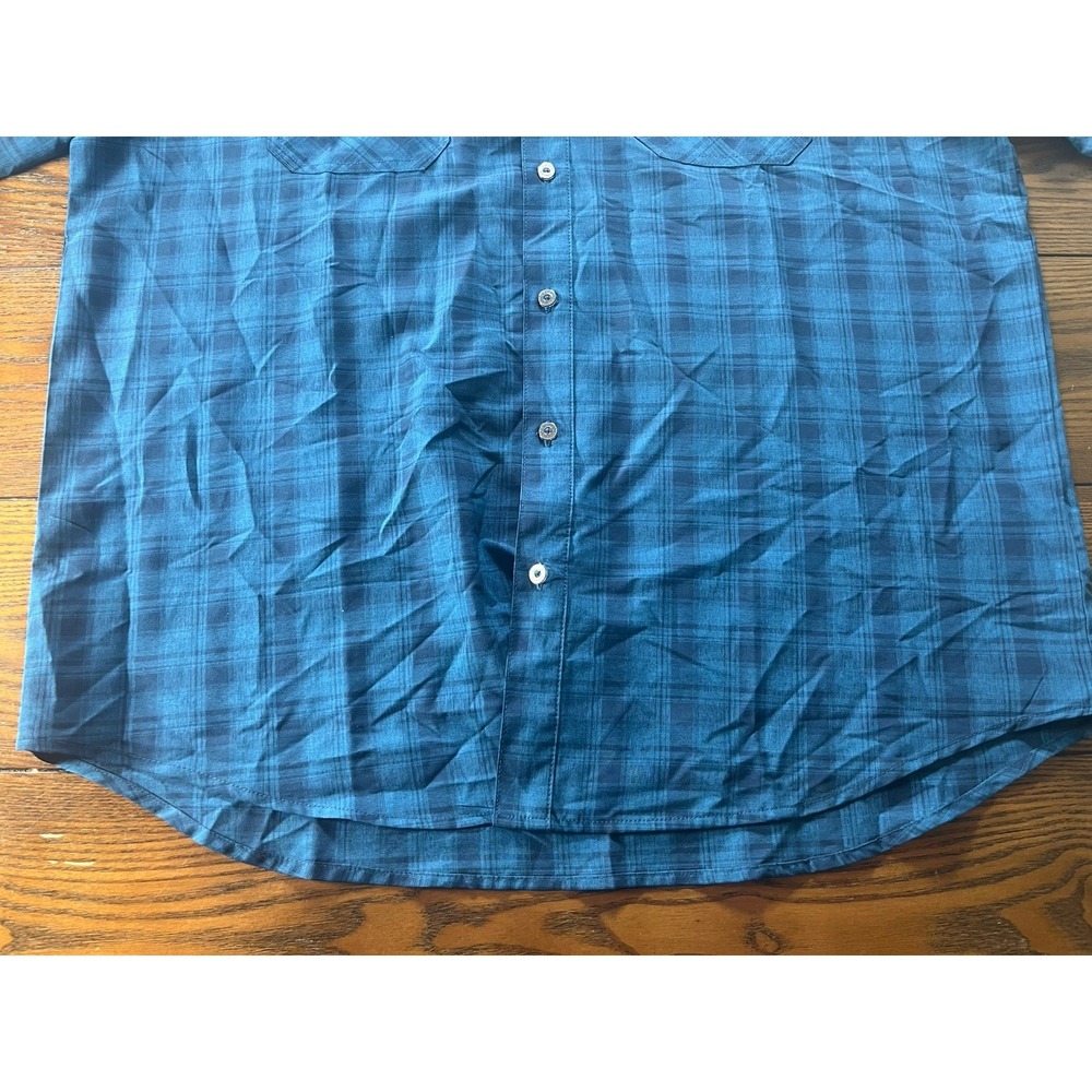 Men's Orvis Tech Shirt Blue Short Sleeve Pocket Collared Shirt Size XL - Picture 6 of 7